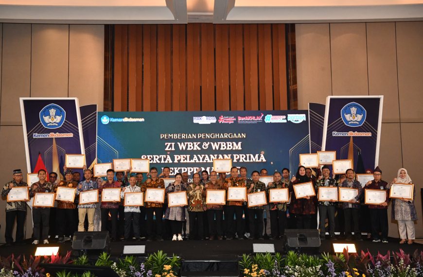 Kemendikdasmen Apresiasi Unit Kerja Berintegritas melalui Penghargaan ZI WBK, WBBM, dan Pelayanan Prima